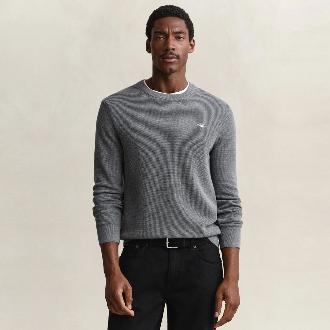 Bluzë Gant WAFFLE KNIT SWEATER