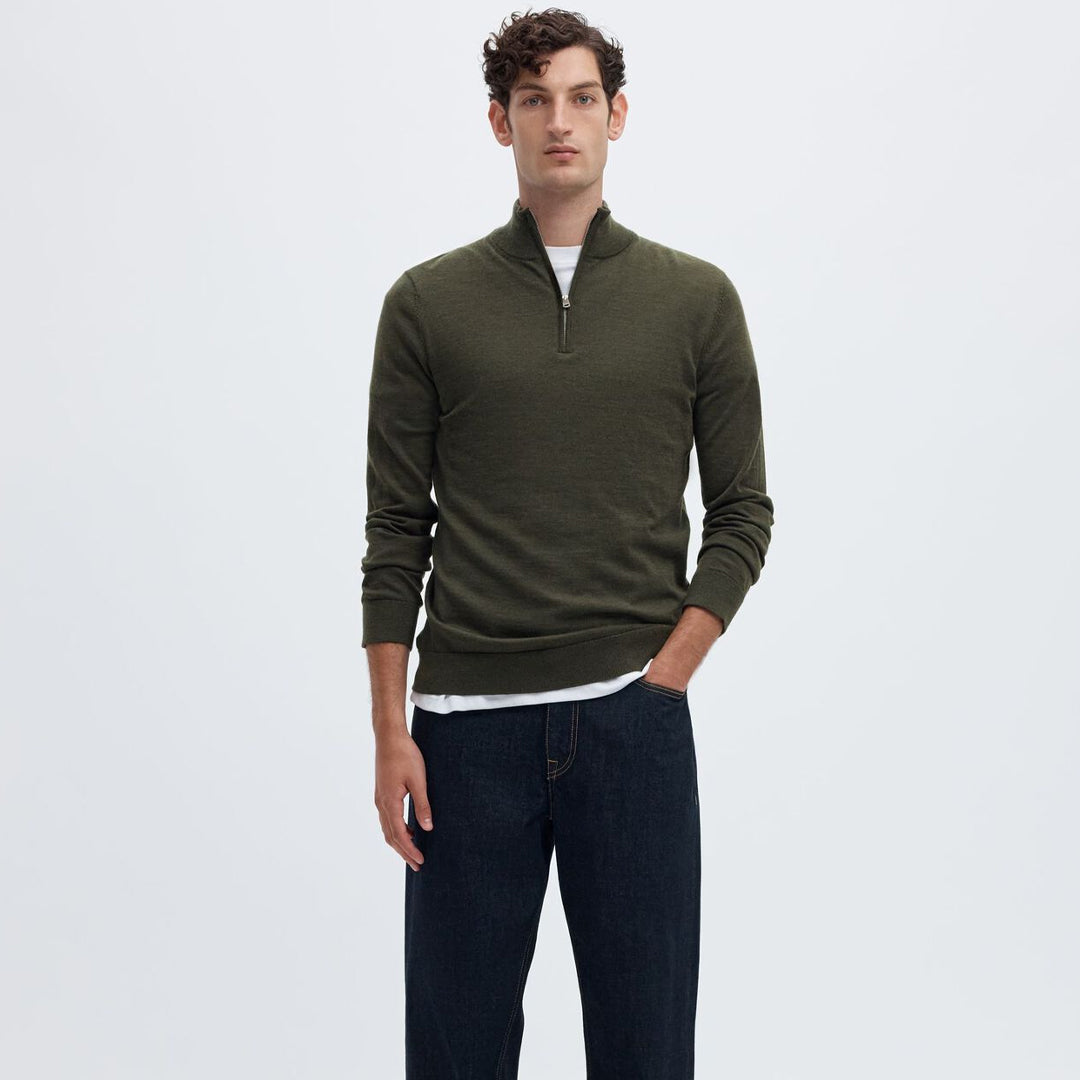 Xhemper Selected SLMTRAY LS KNIT REG MERINO HALF Z