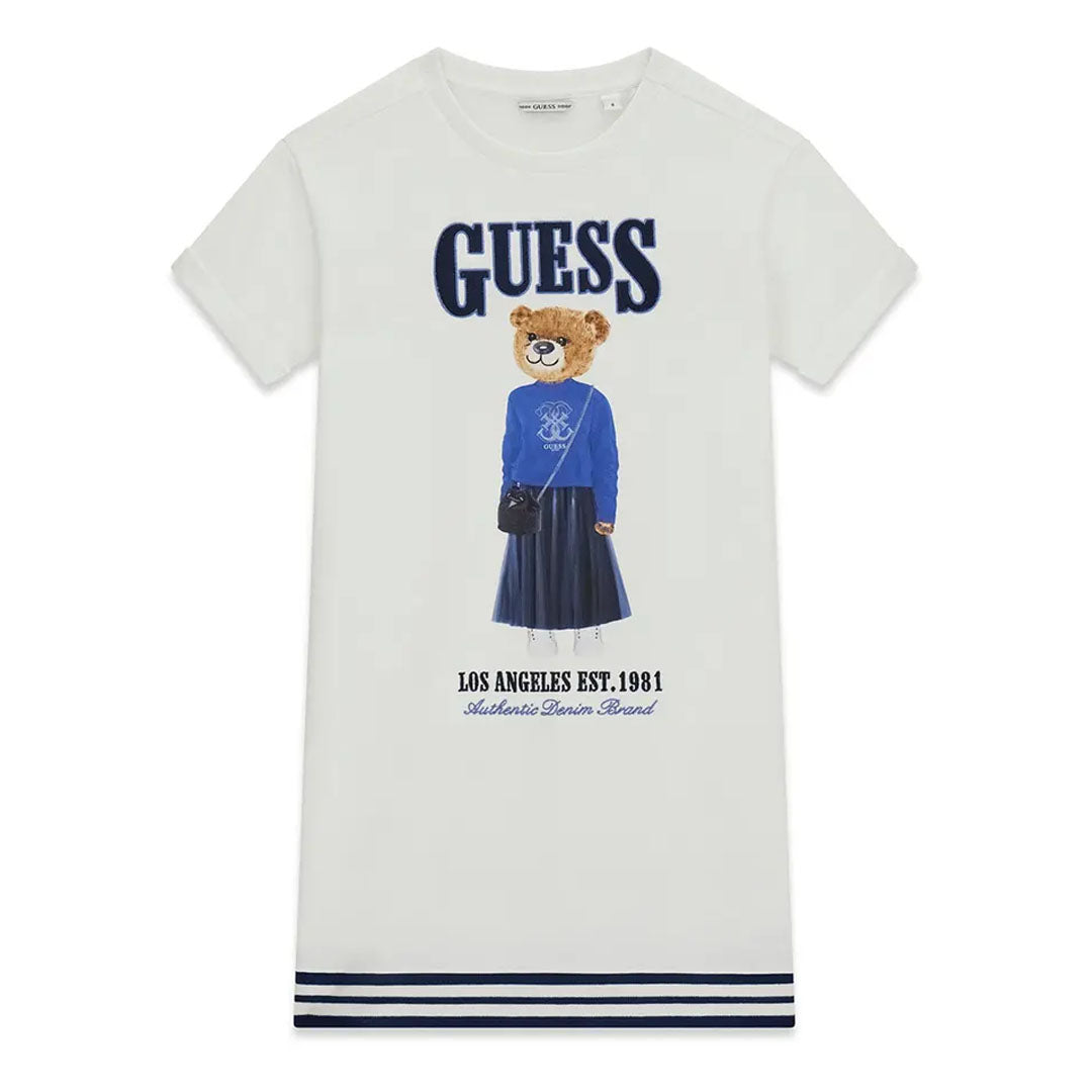 Fustan Guess FRENCH TERRY SS DRESS