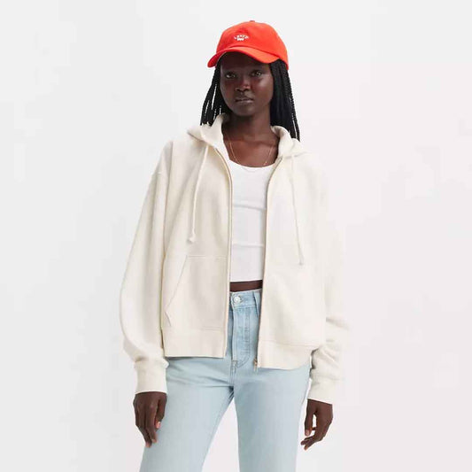 Duks LEVIS EVERYDAY ZIP HOODIE SUGAR SWIZZLE BRUSH