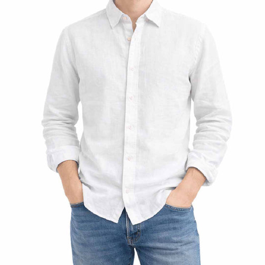 Këmishë Jack & Jones JJEBREEZE LINEN BLEND BAND SHIRT L/S SN