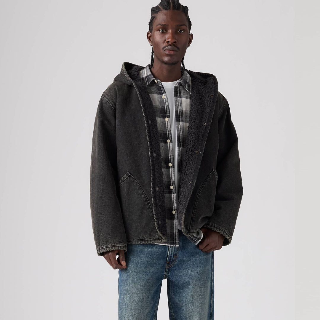 Jakne Levis CAMPO SHERPA JACKET JET BLACK
