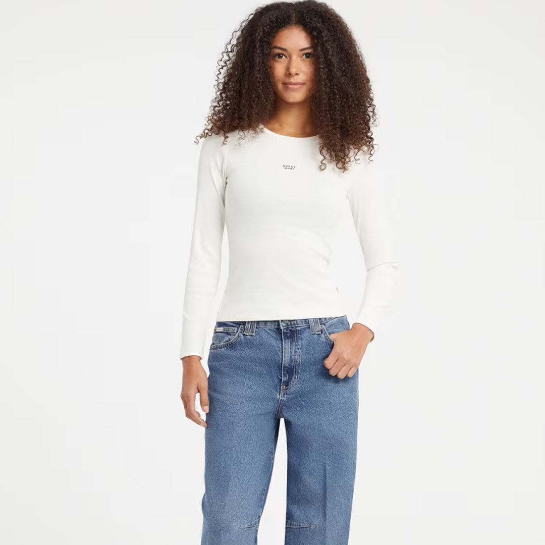 Bluzë GUESS JEANS GJ LS CN EMBRO SLIM TOP