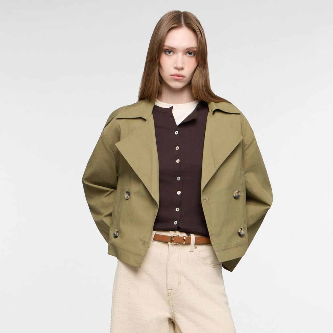 Jakne Upim J304 TRENCH  MILITARY GRE