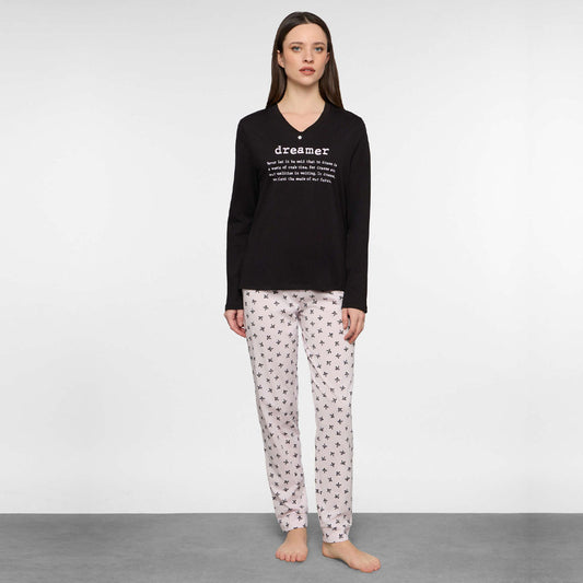 Pizhame Upim L/S PYJAMAS  BLACK