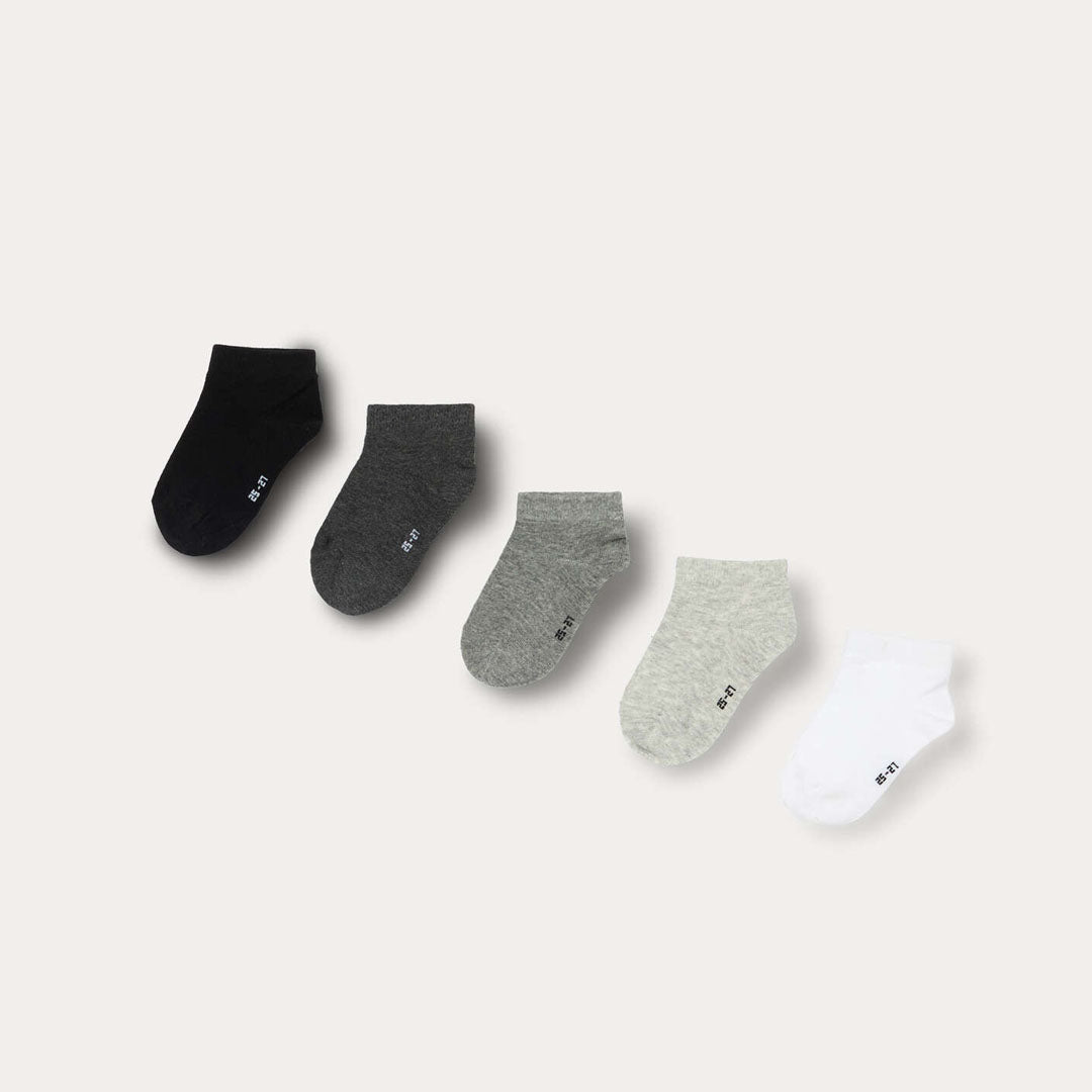 Qorape Blukids PK 5 ANKLE S NERO/BIANCO