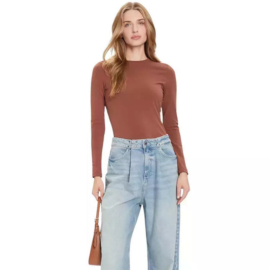 Bluzë GUESS JEANS GJ LS CN SLIM LOGO EMB TEE