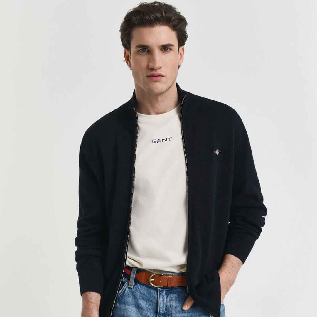 Duks GANT CASUAL COTTON ZIP CARDIGAN