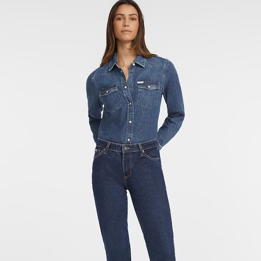 Këmishë GUESS JEANS GJ SLIM LS DENIM SHIRT