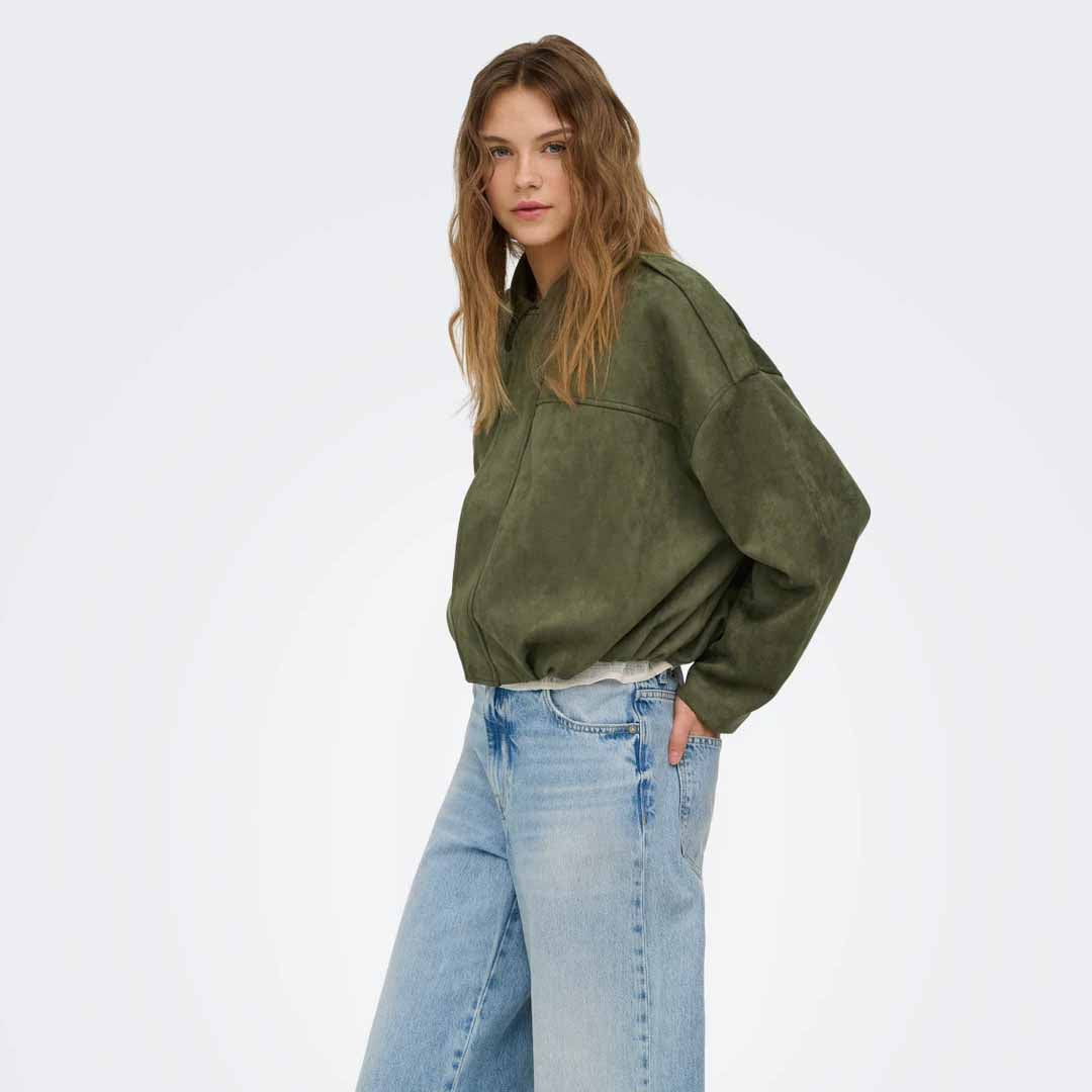 Jakne Only ONLMOON-STINA FAUX SUEDE BOMBER PNT NOO