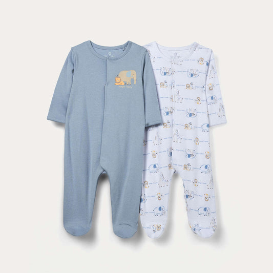 Komplete Blukids PK 2 ROMPERS PINK DOLPHIN