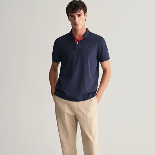 Maicë Gant REG CONTRAST PIQUE SS POLO