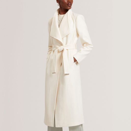 Palltë Long Length Belted Wool Wrap Coat