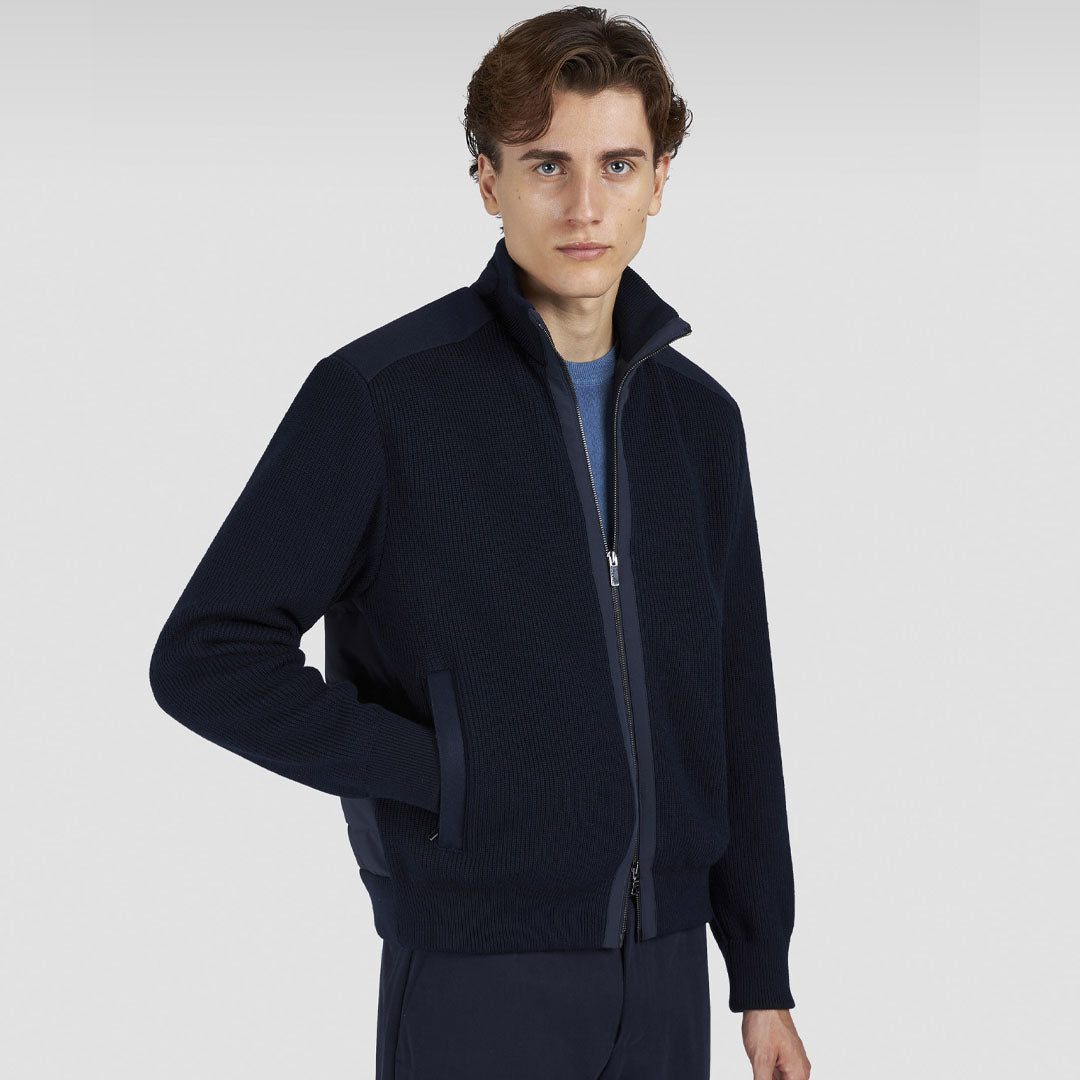 Bluzë PAUL & SHARK MENS KNITTED WOOL ZIPPED SWEATE