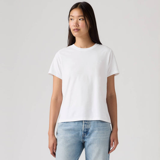 Maicë Levis FAVORITE COTTON TEE HM BRIGHT WHITE HE