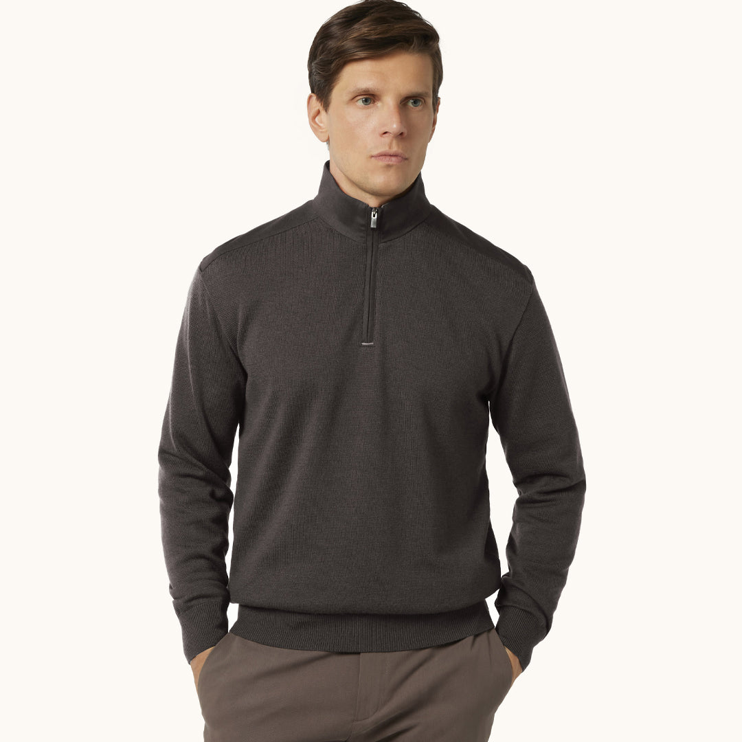 Xhemper Paul & Shark MENS KNITTED WOOL ZIPPED SWEA