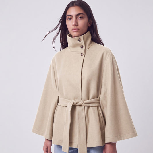 Jakne Pieces PCAIKEN CAPE JACKET W. BELT BC