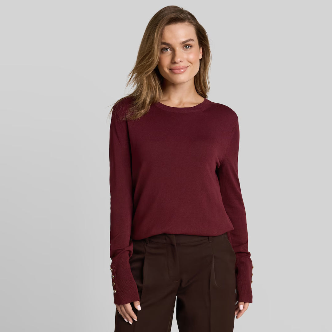 Bluzë Tom Tailor knit crewneck with butto