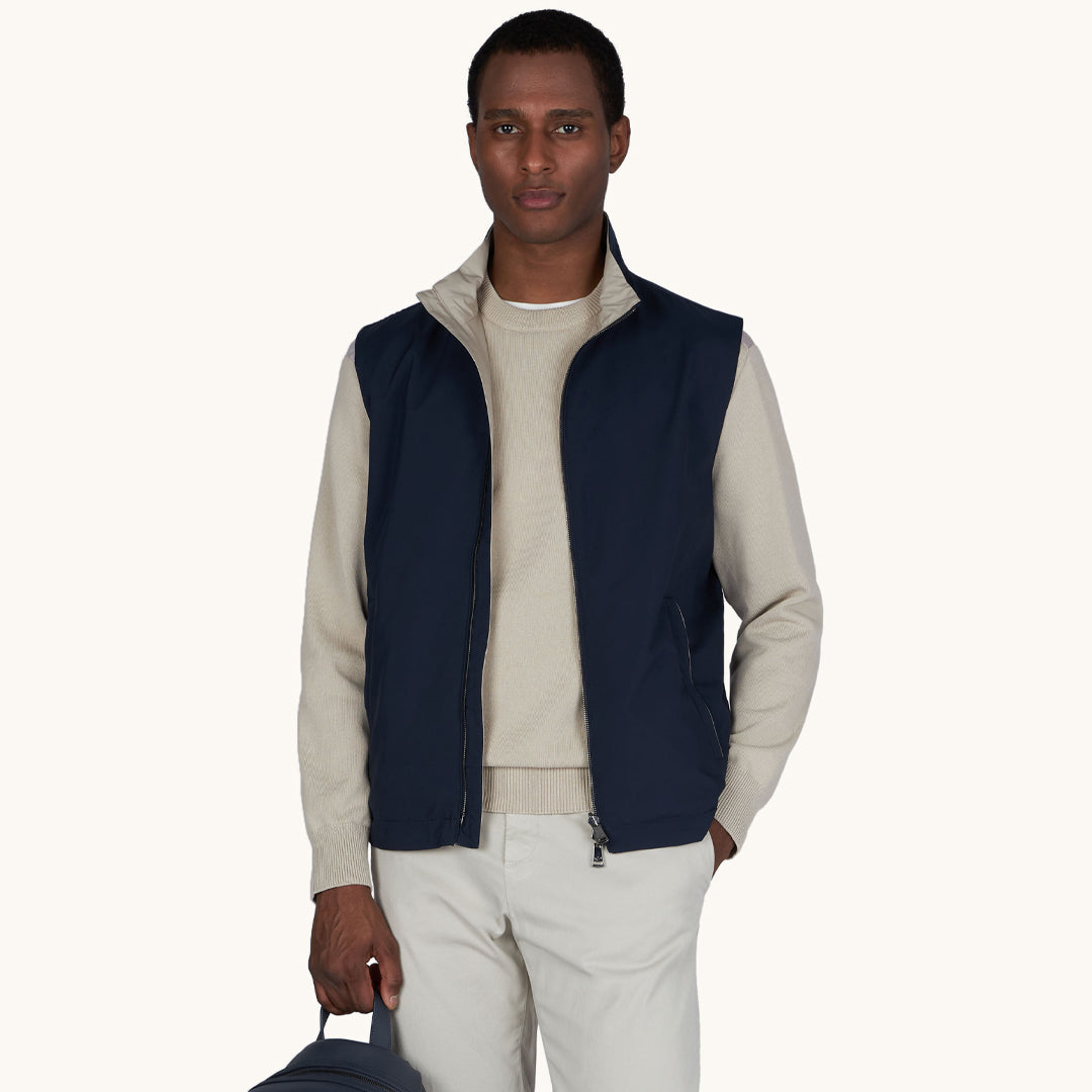 Jelek Paul & Shark MENS WOVEN REVERSIBLE VEST