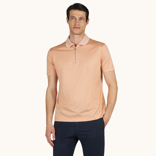 Maicë Paul & Shark COTTON SILK ZIP POLO SHIRT