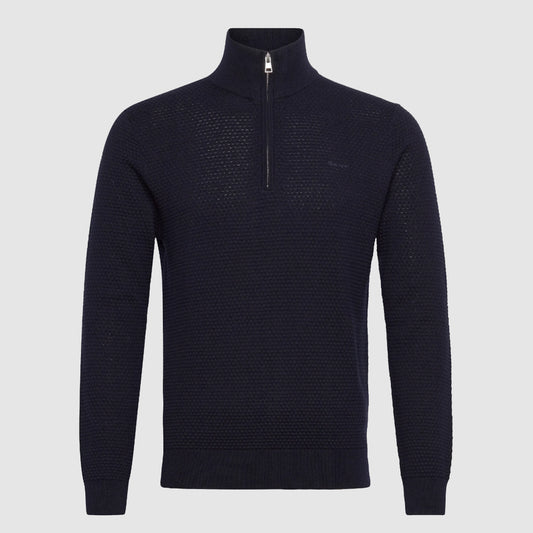 Bluzë GANT TEXTURED COTTON MERINO HALF ZIP