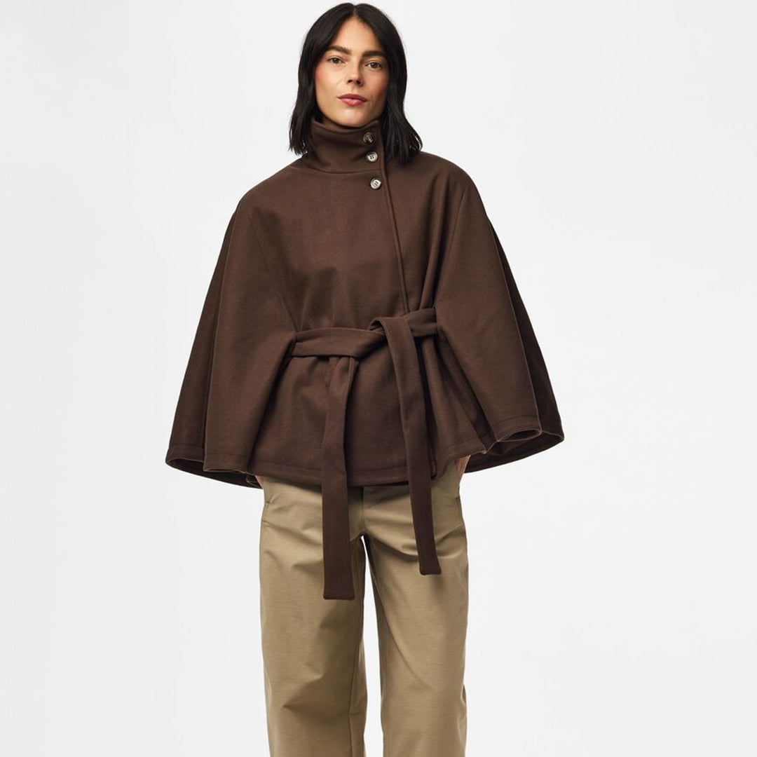 Jakne Pieces PCAIKEN CAPE JACKET W. BELT BC