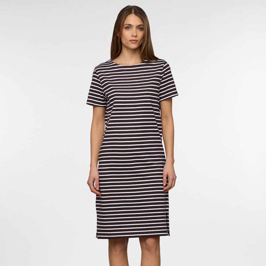 Fustan Upim IW DR20 STRI MARRONE/BIAN