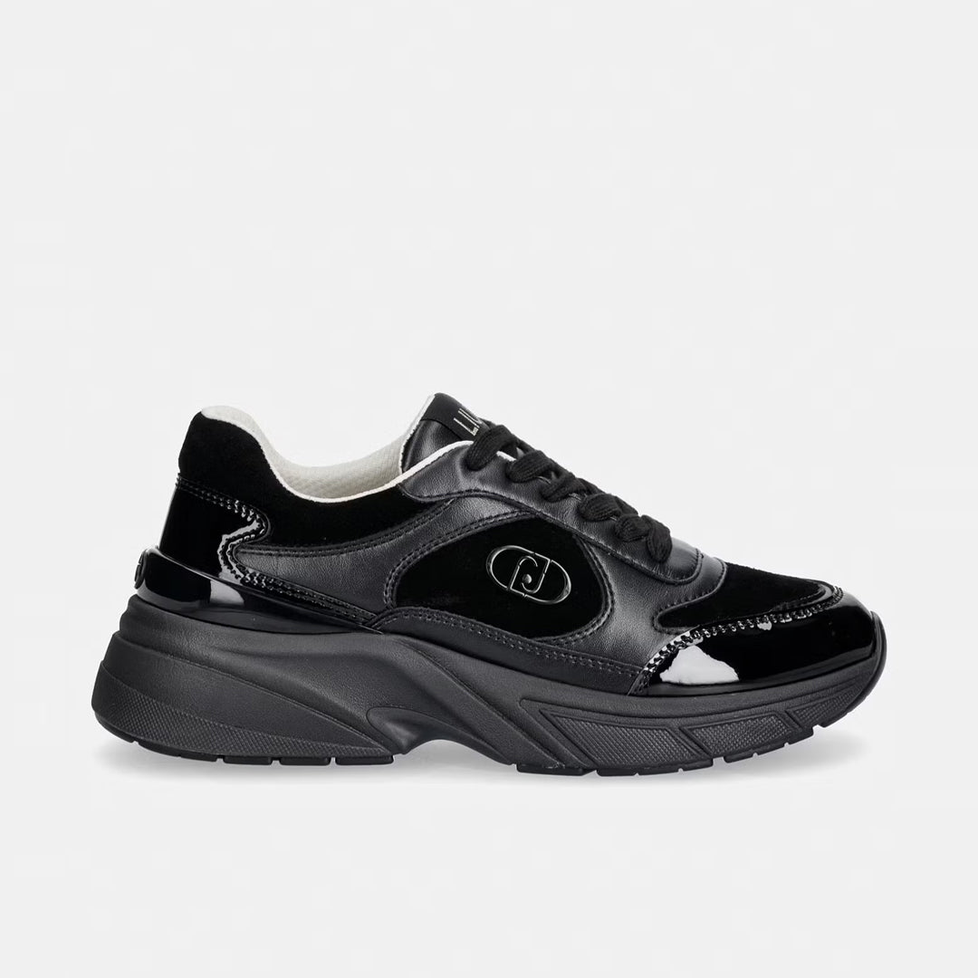 Patikë Liu Jo LJ01 01 - SNEAKER CALF LEATHER/COW SUE BLACK