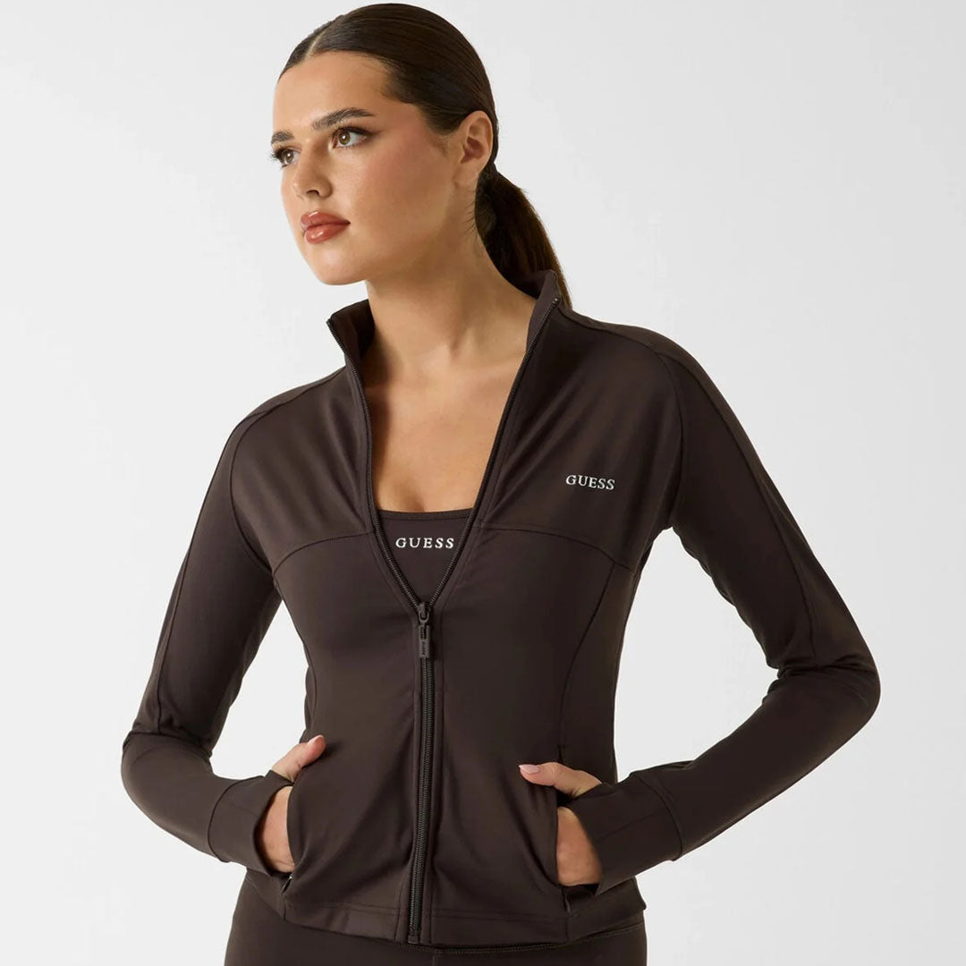 Bluzë GUESS MARGOT LS ZIP ACTIVE TOP