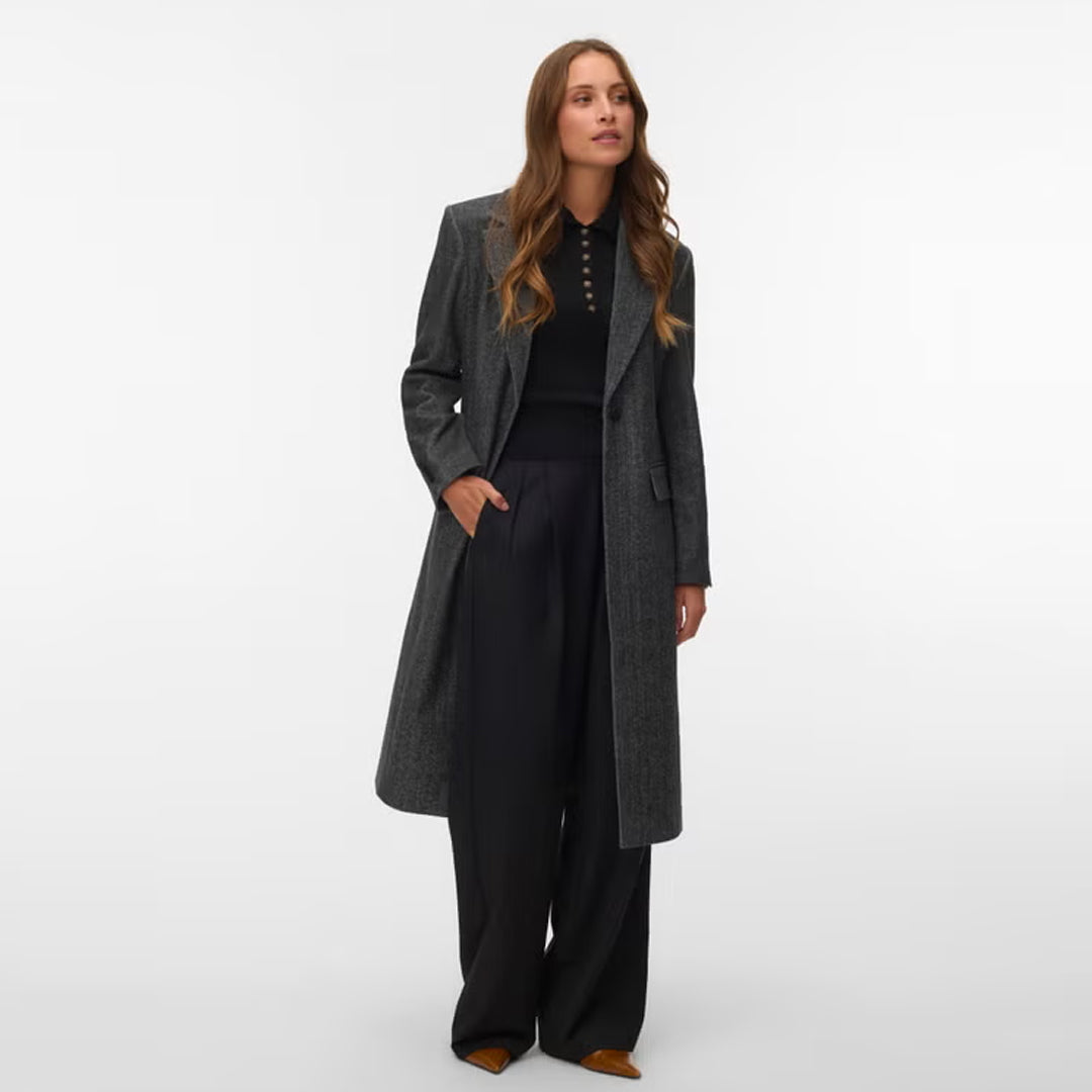 Palltë Vero Moda AWCARLY LS FITTED LONG WOOL COAT