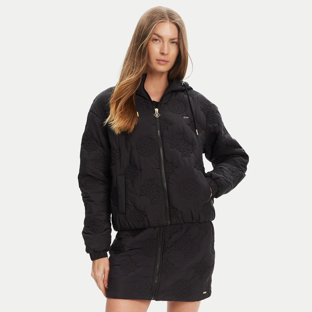 Jakne GUESS IVY ZIP HOODIE PUFFE