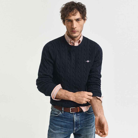 Xhemper GANT COTTON CABLE C-NECK