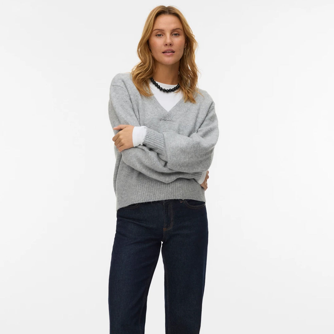 Bluzë VERO MODA VMBOOM LS V-NECK PULLOVER NOOS