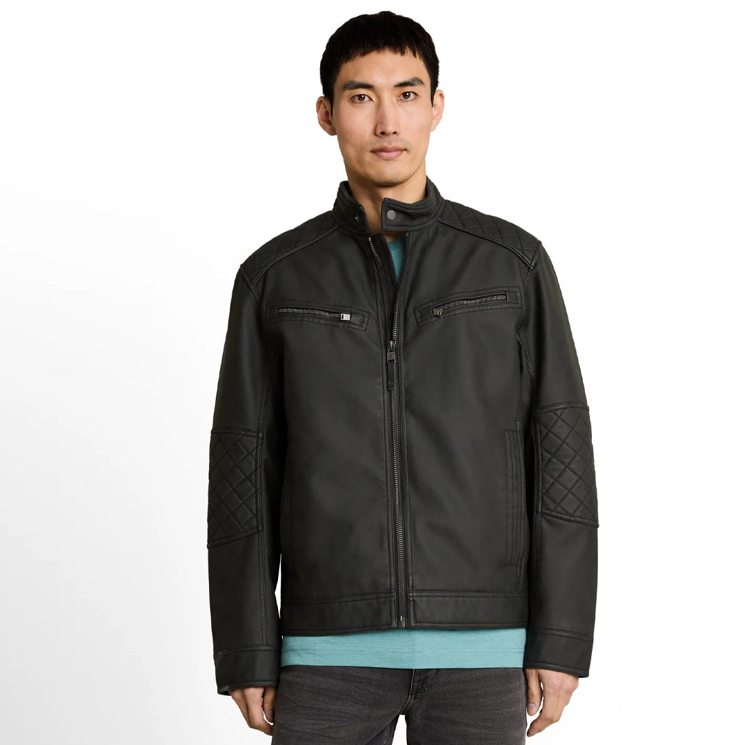 Jakne Tom Tailor faux velour touch leather jack