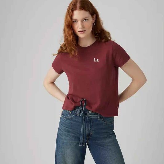 Maicë LEVIS GRAPHIC CLASSIC TEE LS PATCH CHOCOLATE