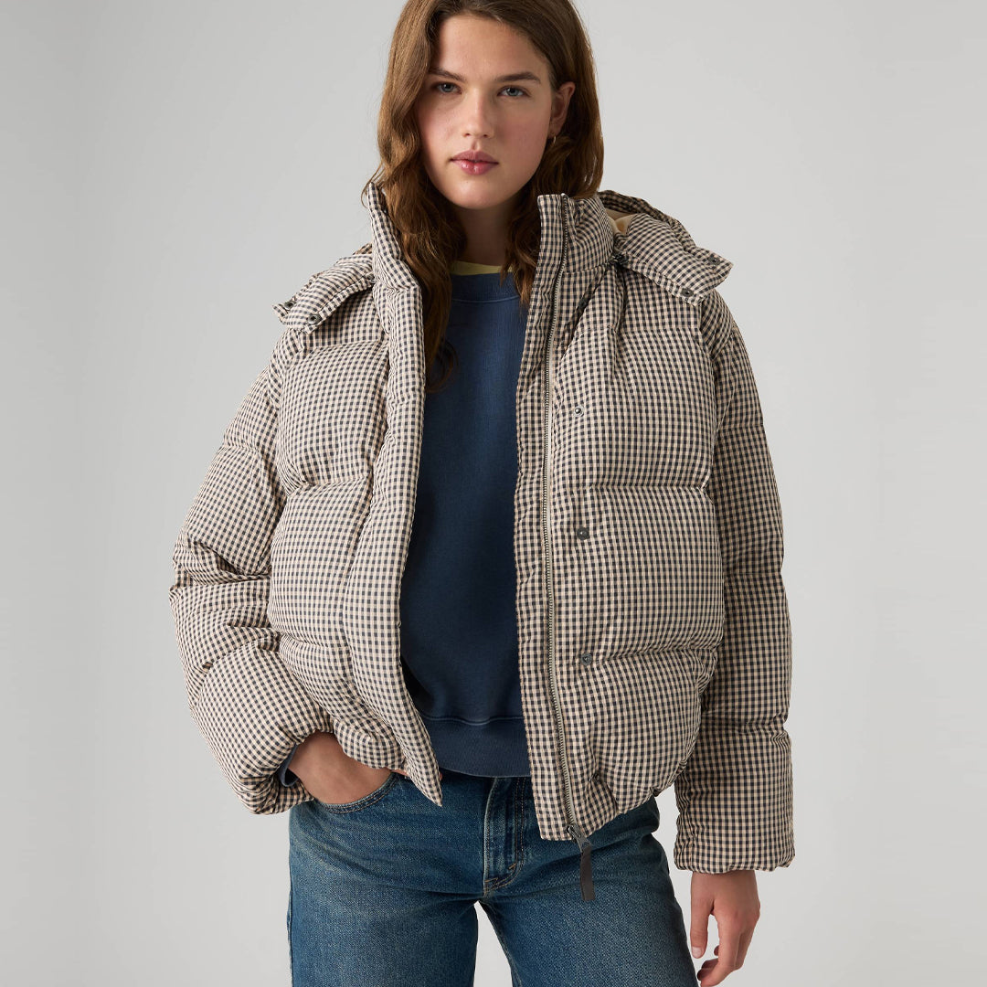 Jakne Levis TATE BUBBLE PUFFER YOLI GINGHAM PLAID