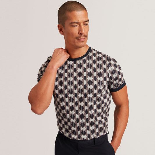Maicë TED BAKER Ss Geo Jacquard T-Shirt
