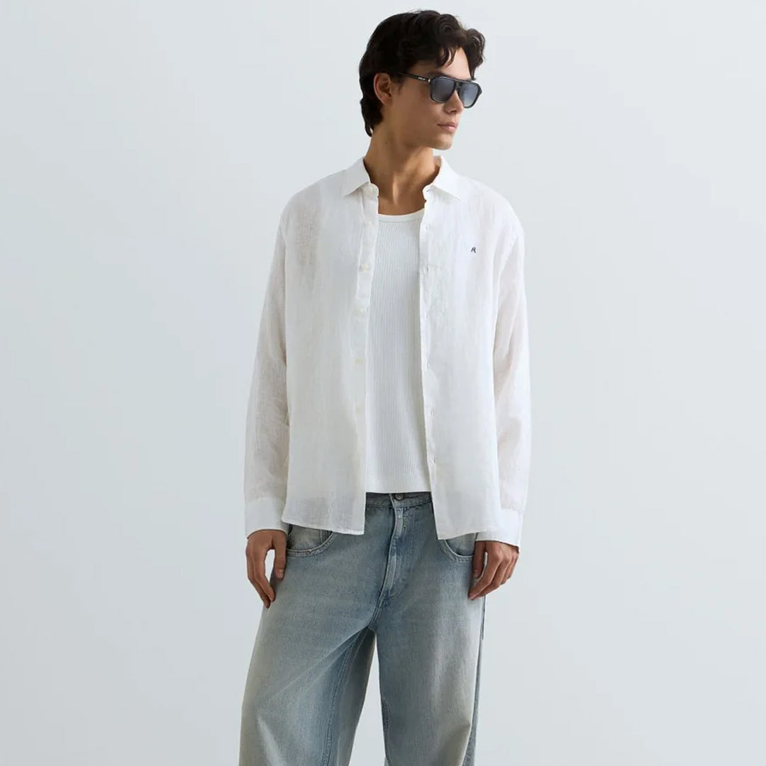 Këmishë Replay GARMENT DYED LINEN