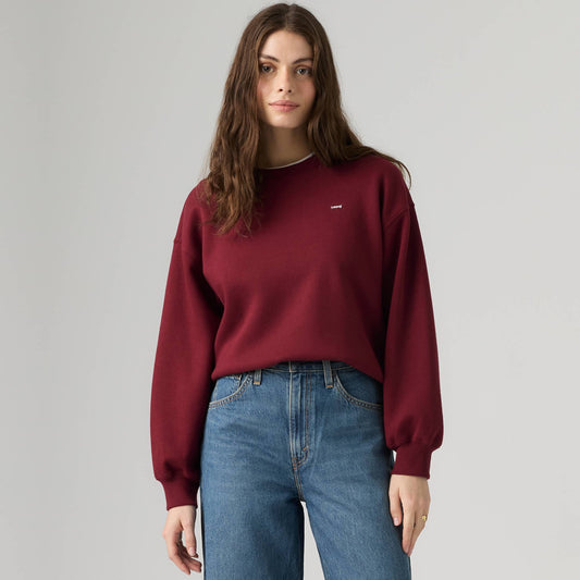 Duks Levis EVERYDAY CREW SWEATSHIRT WARM CABERNET