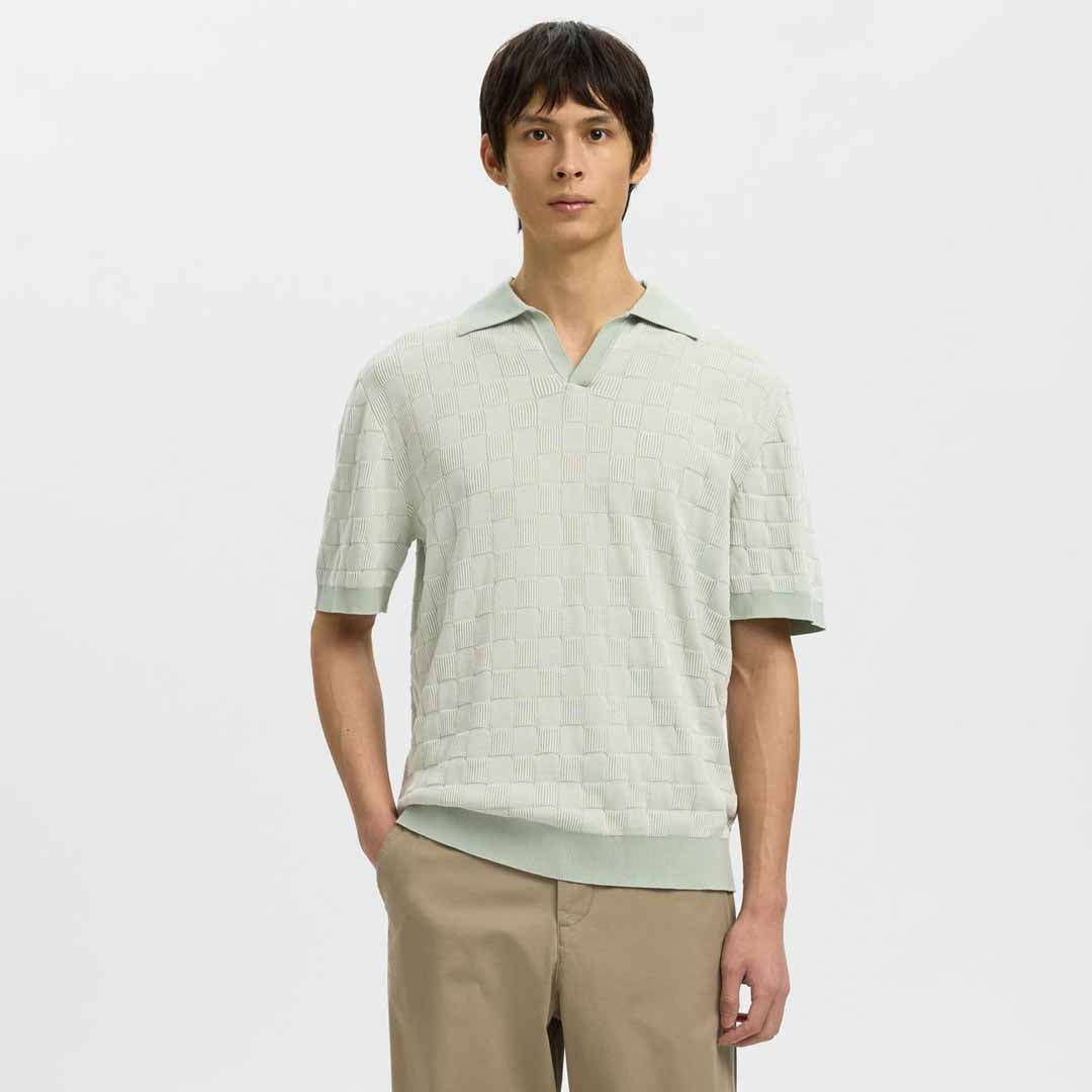 Maicë Selected SLHMILAS SS KNIT RELAXED COLOR OPEN POLO