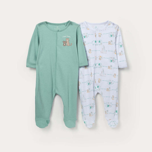 Komplete Blukids PK 2 ROMPERS HARBOR GRAY