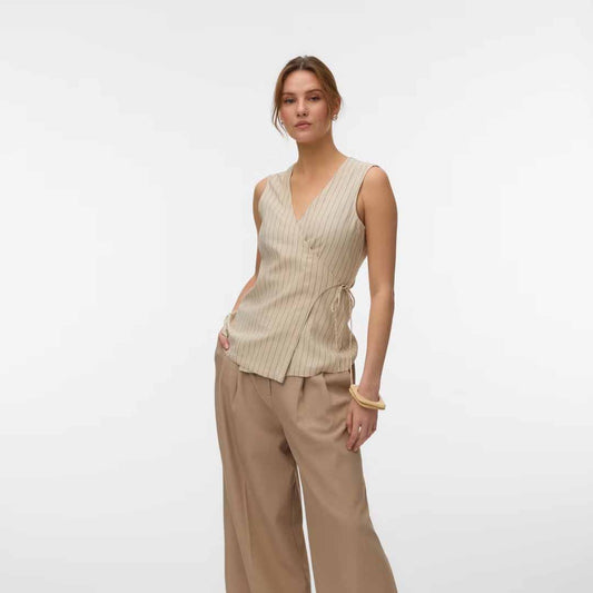 Bluzë Vero Moda VMKIARA S/L WRAP TOP WVN BTQ