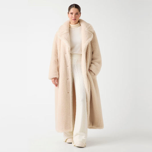 Palltë GUESS EUGENIE MAXI FAUX FU