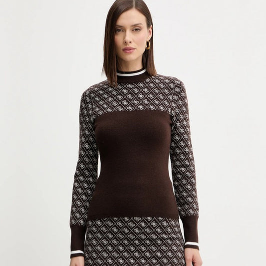 Bluzë GUESS LS MOCK NECK AUBREY 4G SWTR