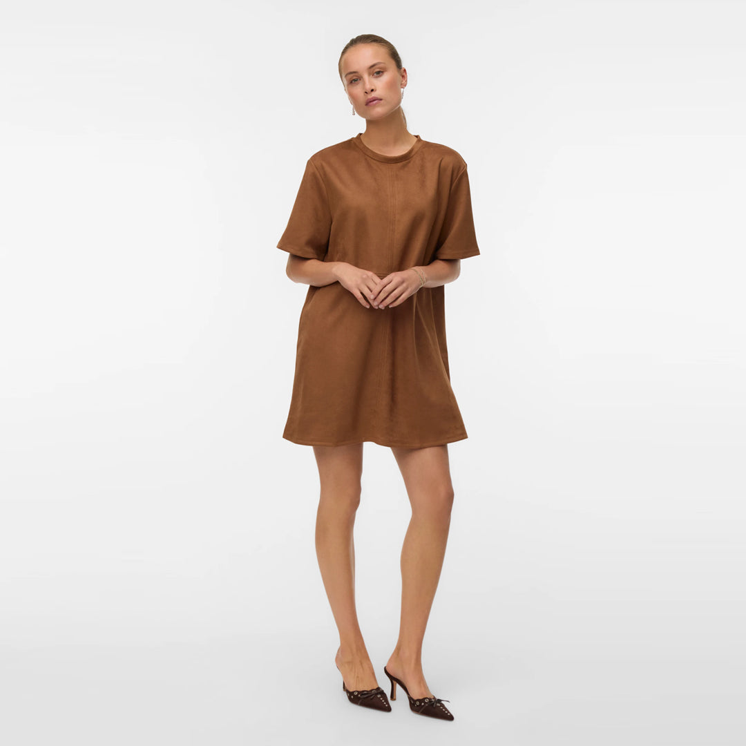 Fustan VERO MODA VMBELLA SS FAUX SUEDE SHORT DRESS