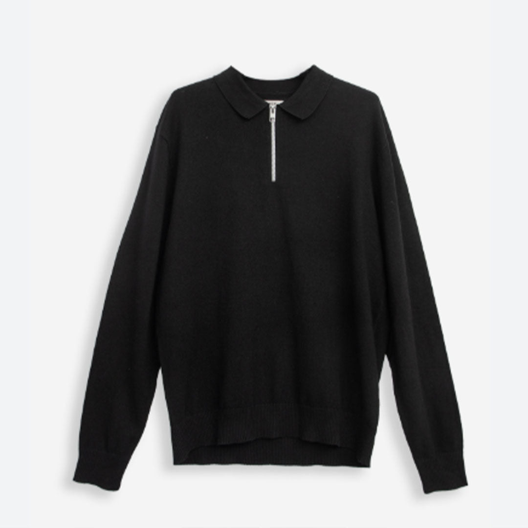 Bluzë JJ REBELE JREBCALLUM KNIT ZIP POLO NECK LS