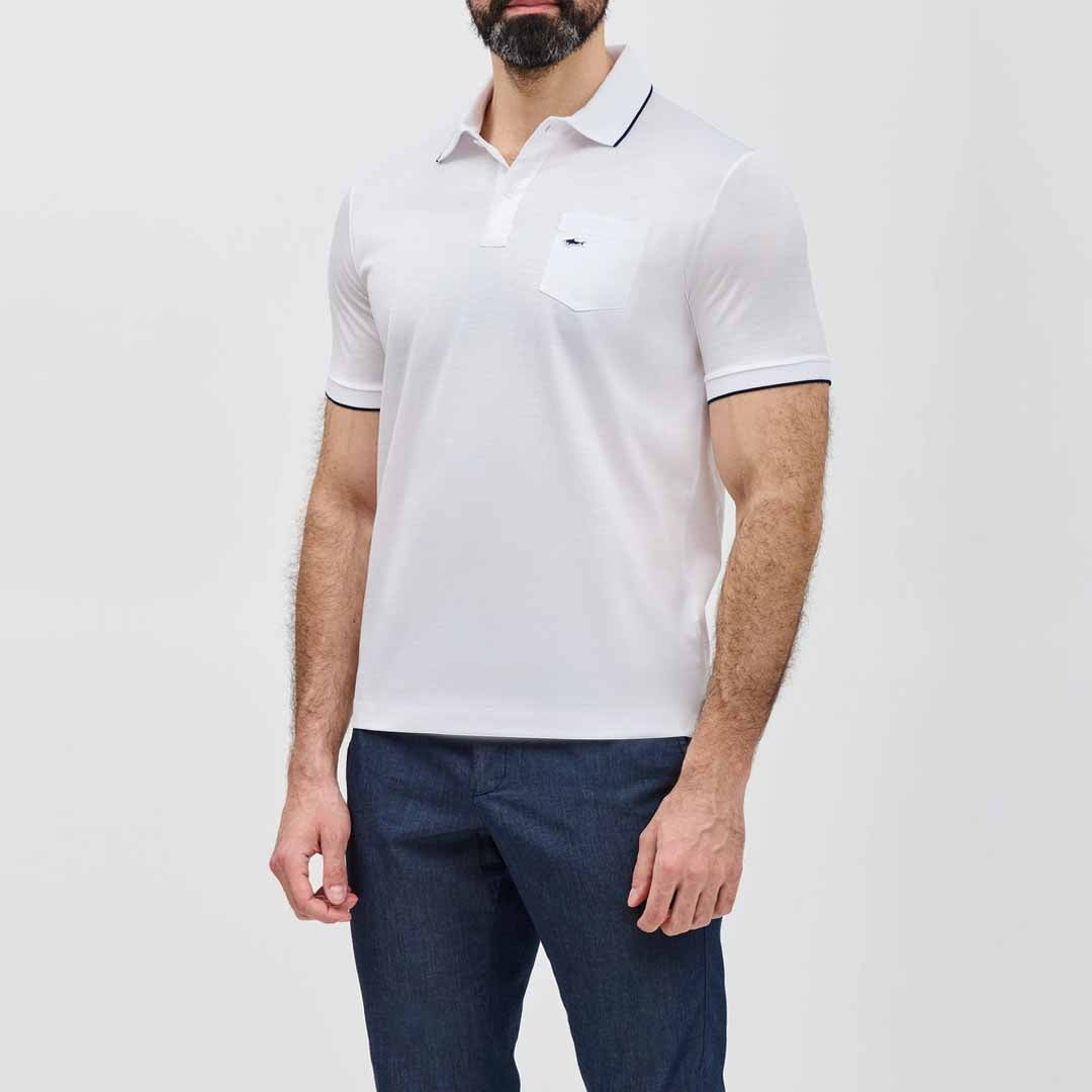 Maicë Paul & Shark MENS KNITTED COTTON POLOSHIRT