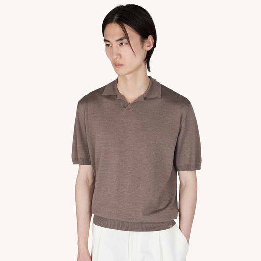 Bluzë Paul & Shark V NECK POLO WOOL SILK