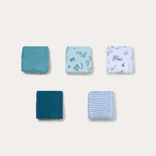 Brekë Blukids PK 5 BOXER 3 BIANCO/VERDE