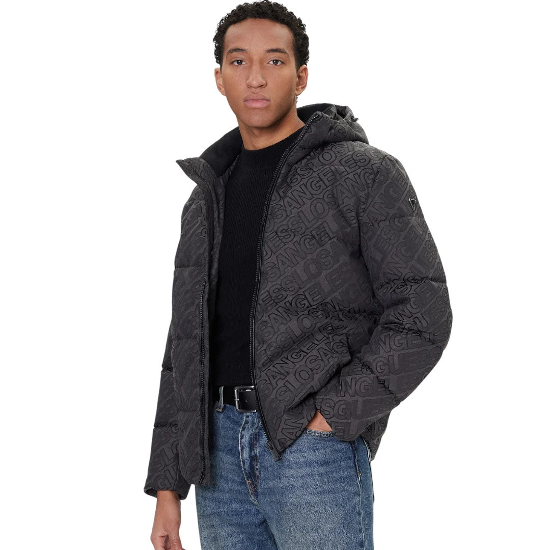 Jakne GUESS ALLOVER LOGO PUFFA JACKET